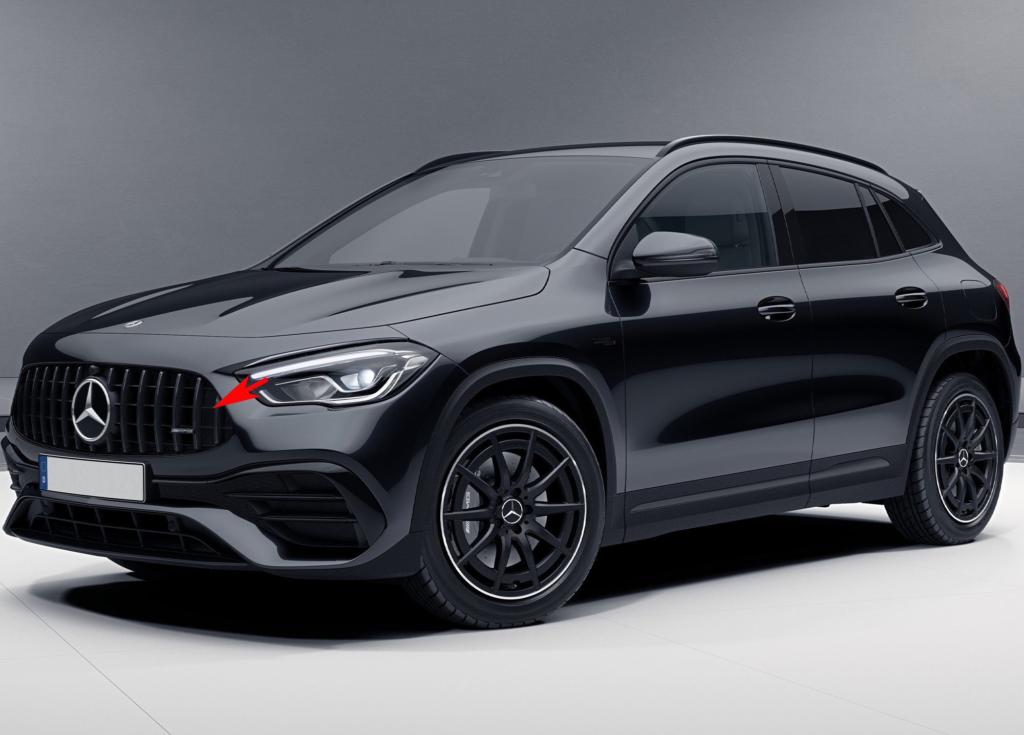 Передня решітка Panamericana GT (для AMG Line) Без місця під камеру 5