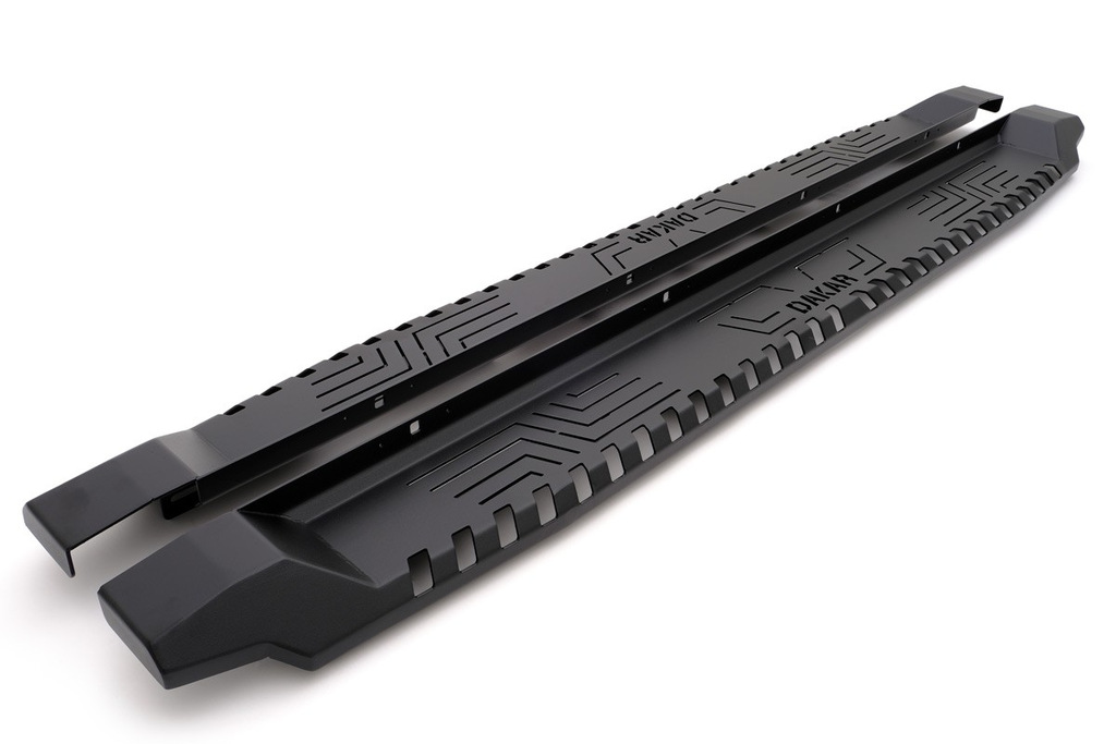 Боковые пороги Dakar V1 без LED (2 шт, металл)