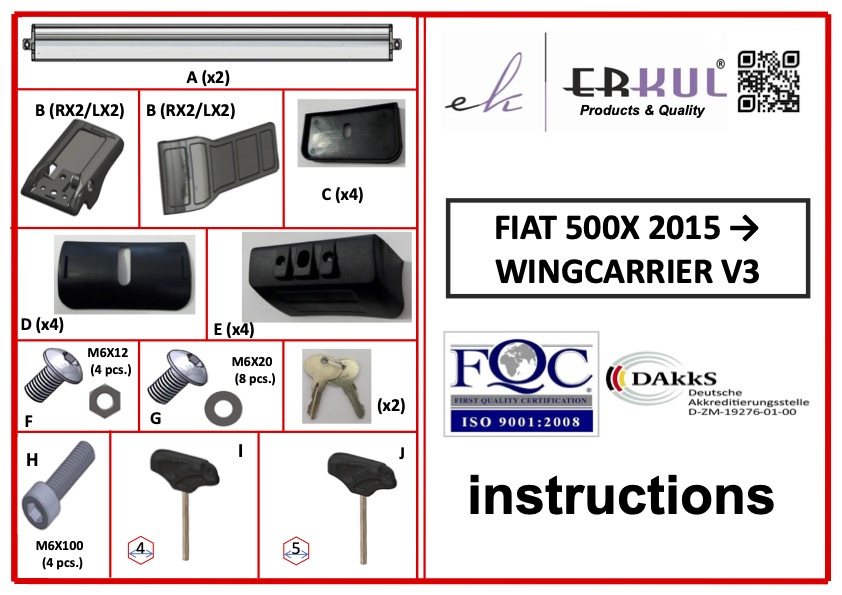 Поперечени у штатні рейлінги під ключ Wingbar V3 (2 шт) Чорні 6