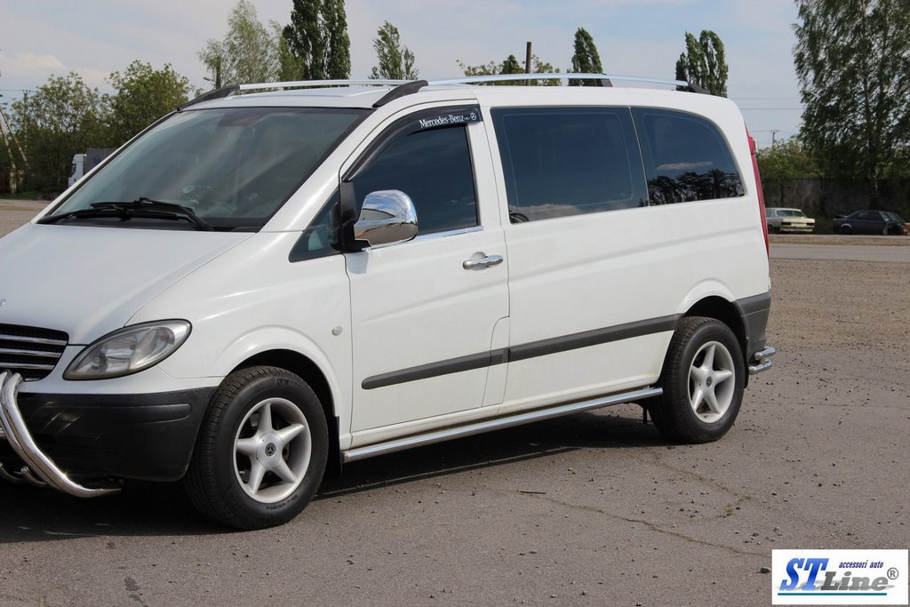 Бічні труби BB001 (2 шт., нерж.) d60, Довга база 3