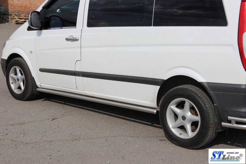 Бічні труби BB001 (2 шт., нерж.) d60, Довга база 4