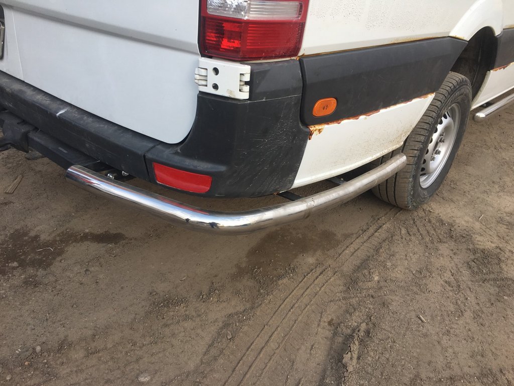 Бічні труби за заднім колесом кутові (2 шт., нерж) Long 2