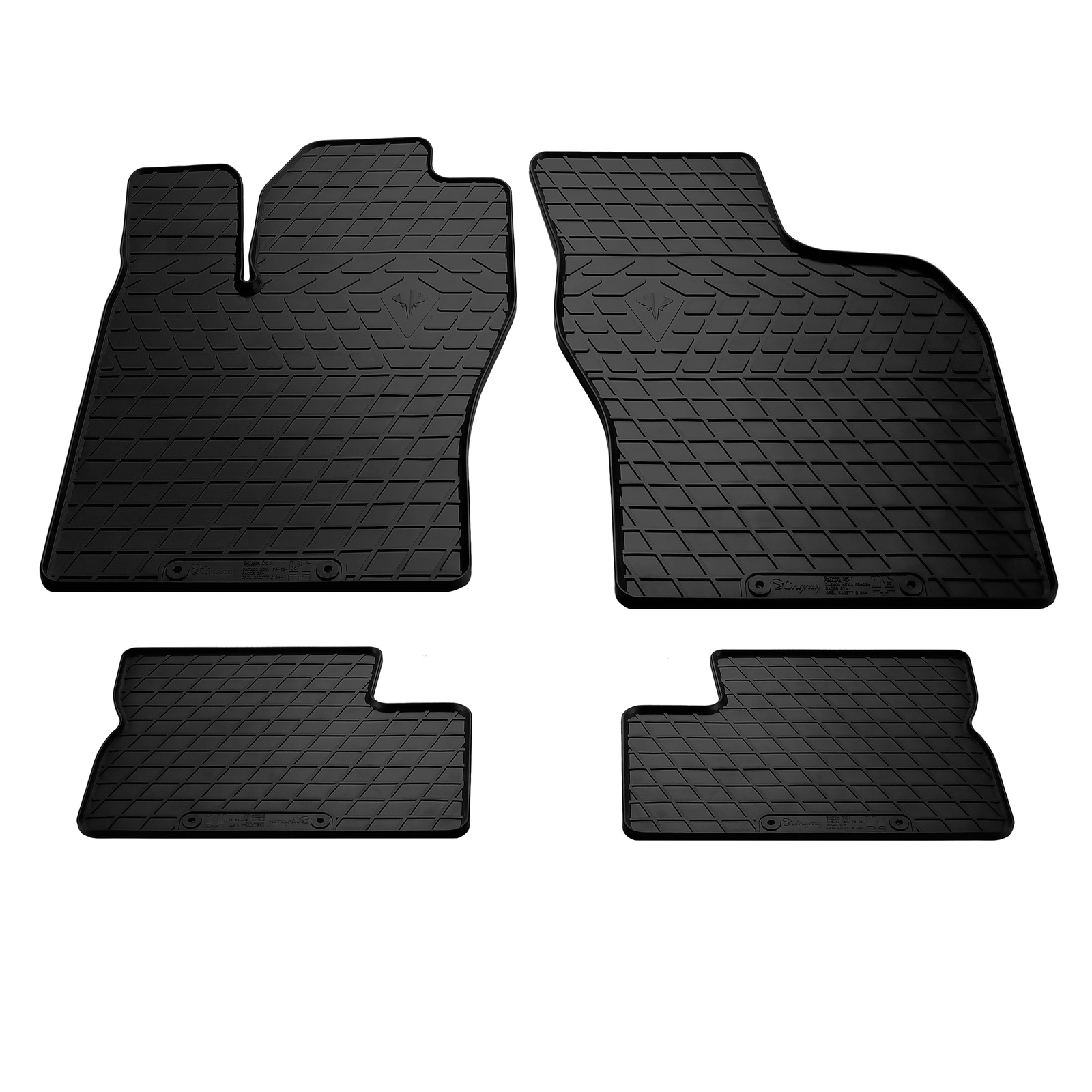 Гумові килимки (4 шт, Stingray) Premium - без запаху